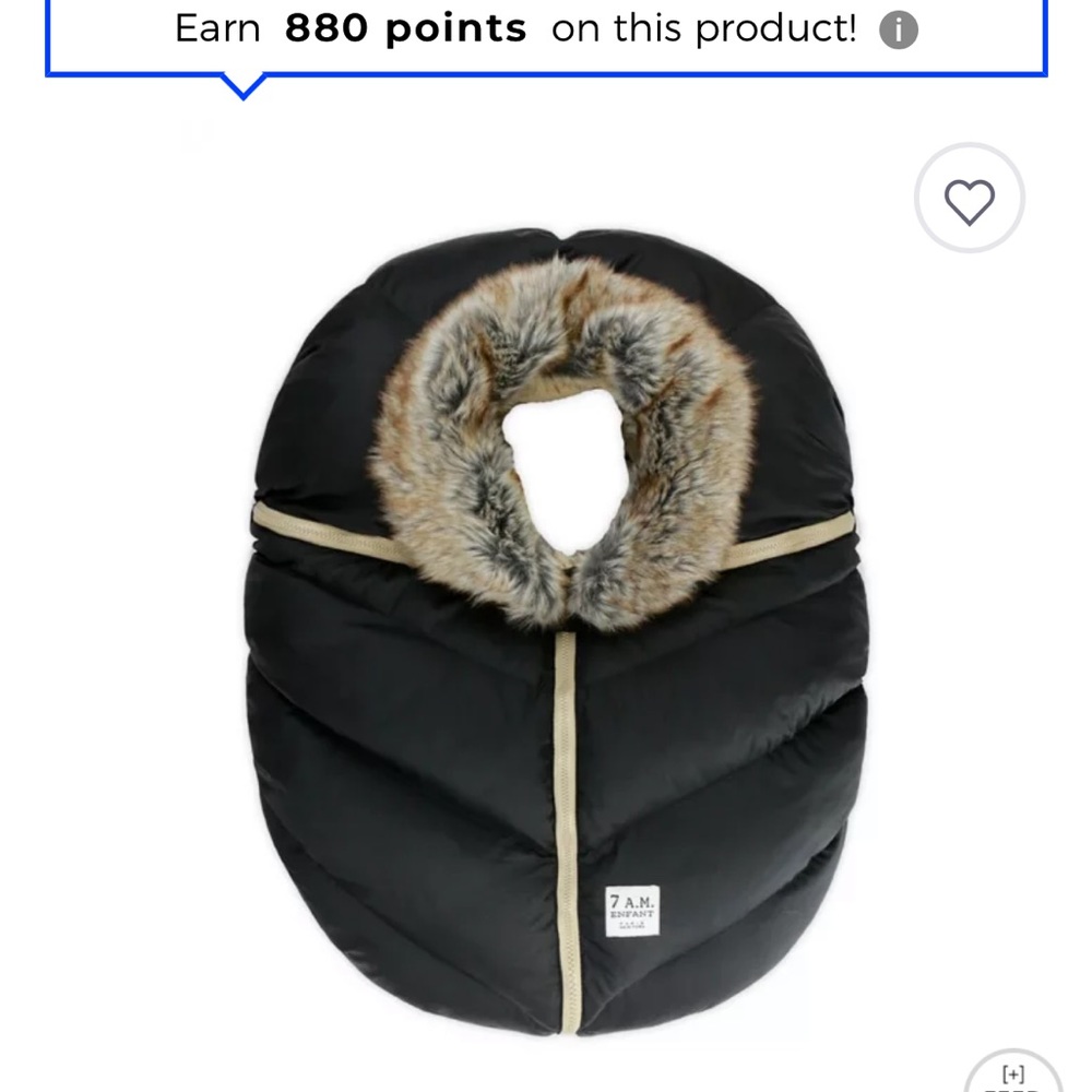 7am Enfant Car Seat Cocoon in black